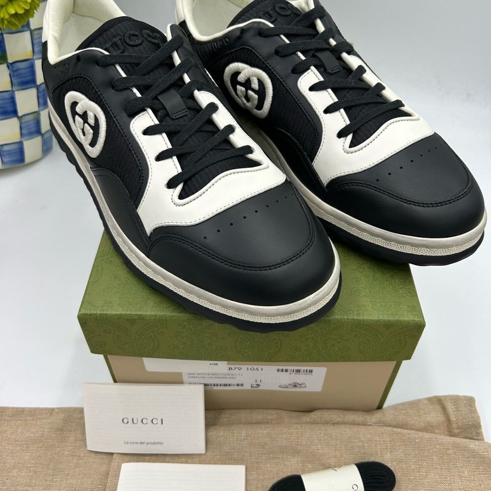 Men's Gucci Mac 80 low top sneakers size 11 made in Italy - Picture 3 of 13
